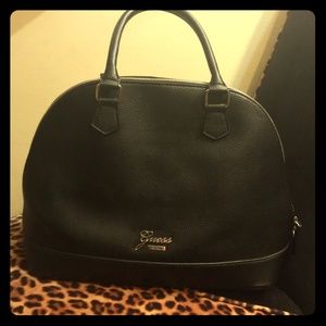 Guess Black Bowling Ball style shaped purse